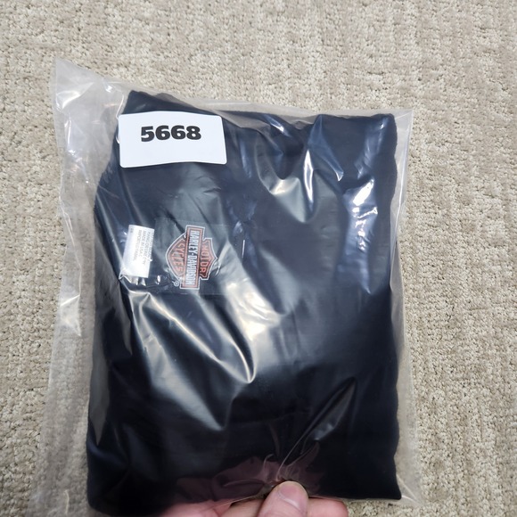 Harley Davidson Shirt Women 1XL Biker Classic Mom Y2K Grunge Long Sleeve Black - Picture 8 of 8